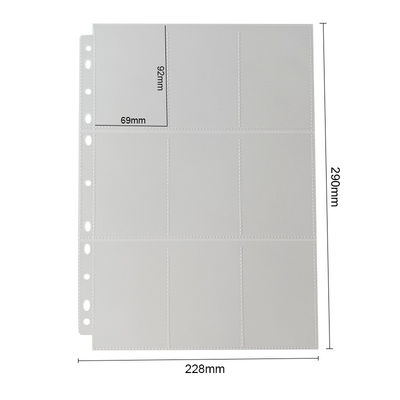 Clear Mtg 9 Pocket Pages /  Card Holder Cpp Materials Top Loading ISO