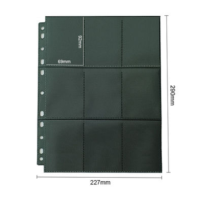 Mtg Tcg 18 Pocket Card Pages Top Loading Black Trading Card Binder Pages