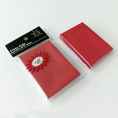 Easy Shuffling Card Sleeves Red 66x91mm Playing Card Protector Sleeves SGS