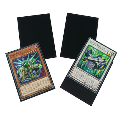 Wholesale Custom 62x89mm Card Sleeves Black Orange Texture Trading Card Sleeves