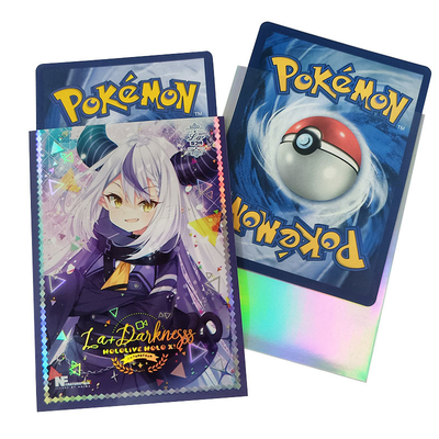 Custom Holographic Art Printing Card Sleeves Tcg Cartoon Card Sleeve MTG Yugioh Size Cute Anime Girl Card Sleeves