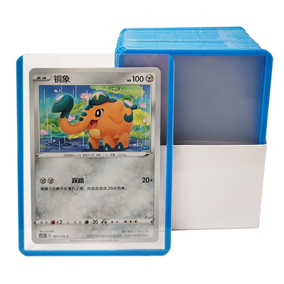 Custom Logo PVC Top Loading Card Sleeves 35C For Toploaders